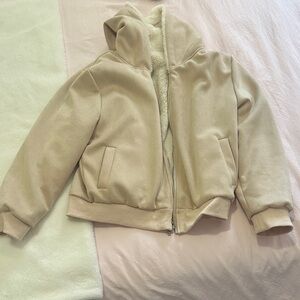 Beige Hooded Jacket